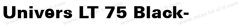 Univers LT 75 Black字体转换